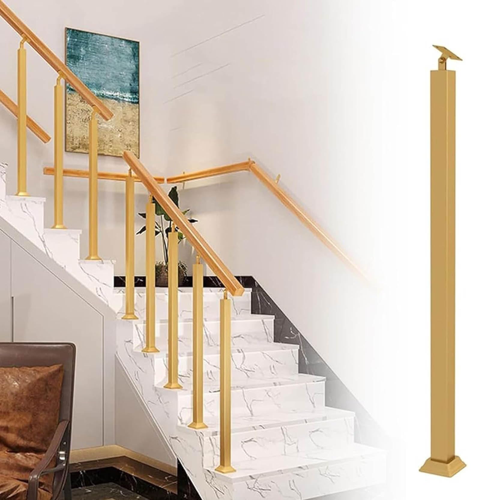Poteaux de balustrade en fer forgé robustes et design 120 cm