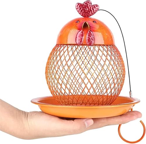Miniatura 8 de Comedero para pájaros Outdoor Hanging Bird Feeder Metal Cartoon Chicken Garden Decoration Balcony Feeder to Bird Lovers