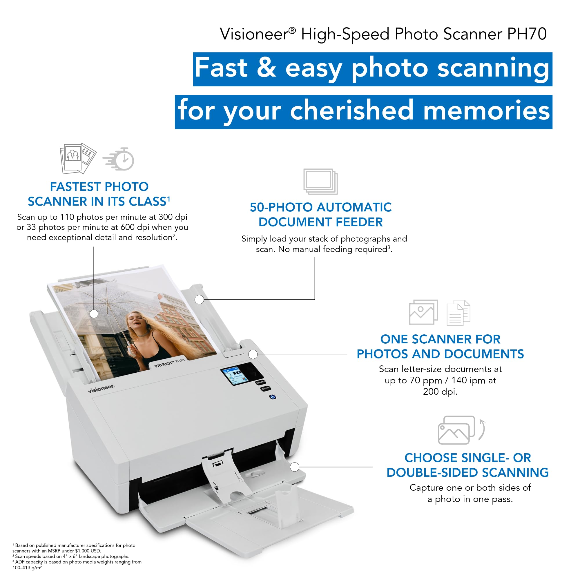 Amazon.com: Visioneer High-Speed Color Photo and Document Scanner
