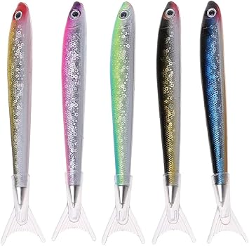 1Pc Random Color Creative Fish Ballpoint Pen Ocean Signature for Stationery Decor Party Supplies Office and School Supplies, Ballpoint Pens