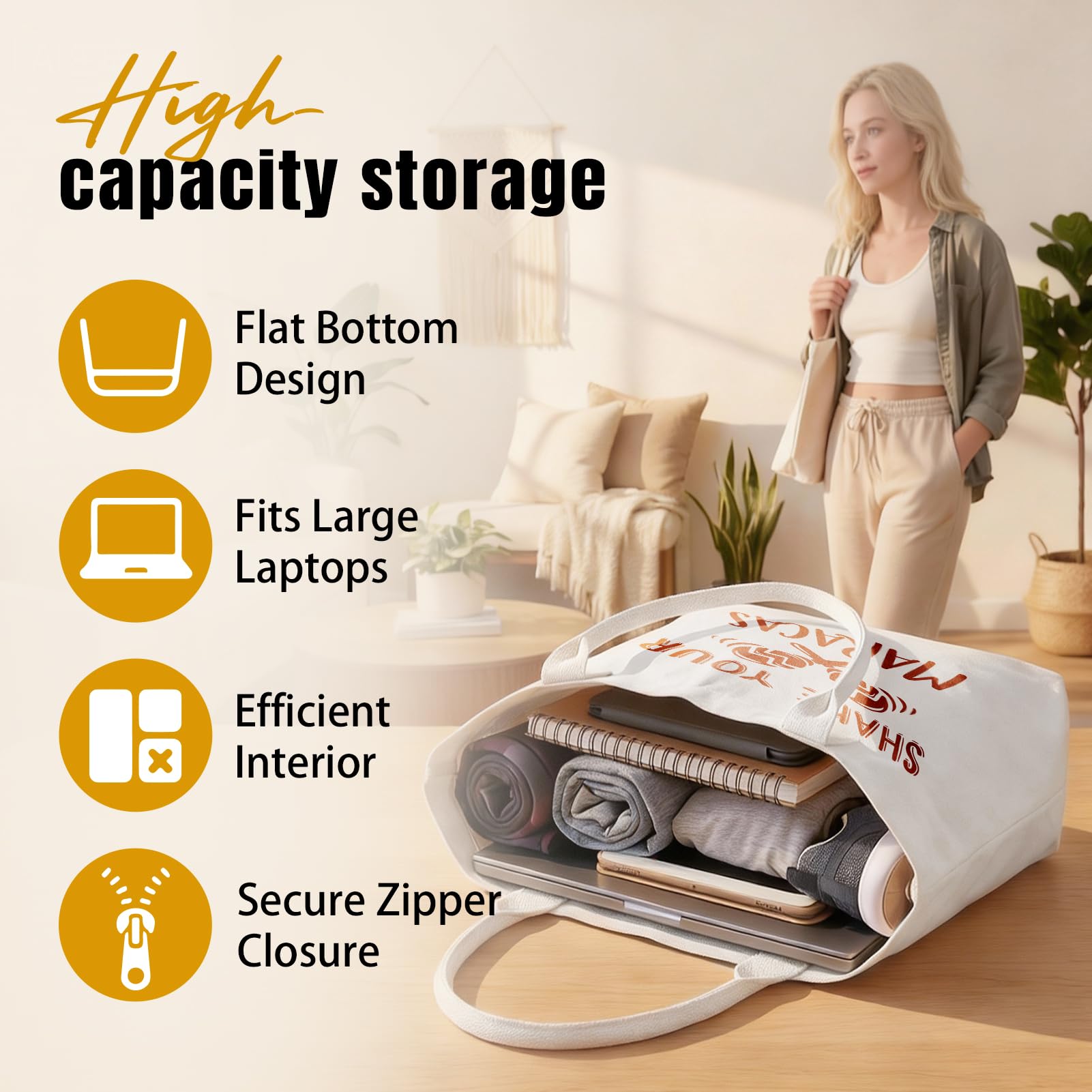 Sacs fourre-tout personnalisés avec image et texte, sacs réutilisables personnalisés pour le shopping, la publicité, la promotion, le cadeau, l'activité