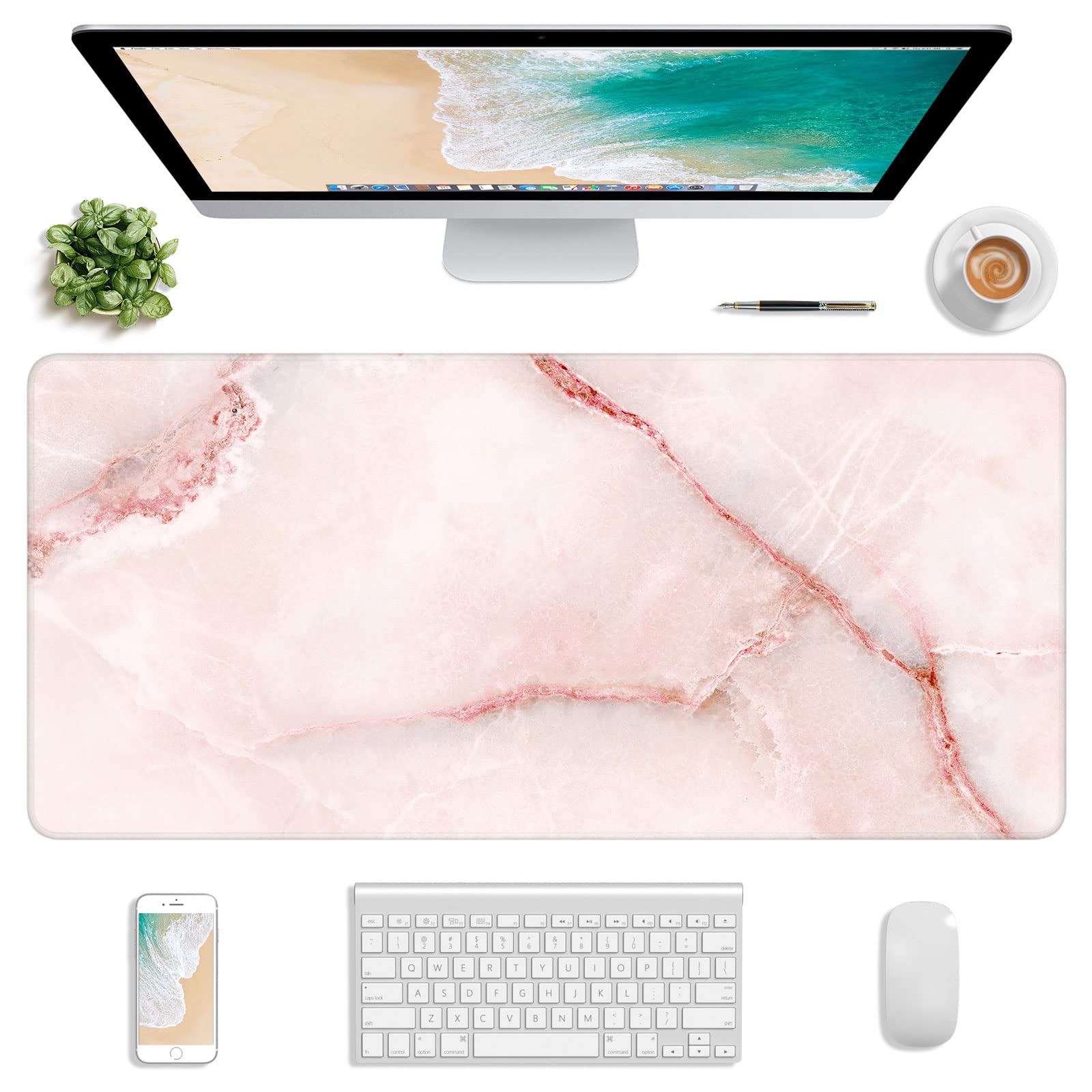 Atufsuat Extended Gaming Mouse Pad, XXL Large Mouse Mat 30 x 14 Inch, Big Computer Keyboard Mousepad, Waterproof Desk Pad with Stitched Edges and