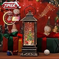 Vista 75 de Linterna musical de globo de nieve de Navidad, linterna giratoria brillante de 12 pulgadas con temporizador de 6 horas, alimentado por USB