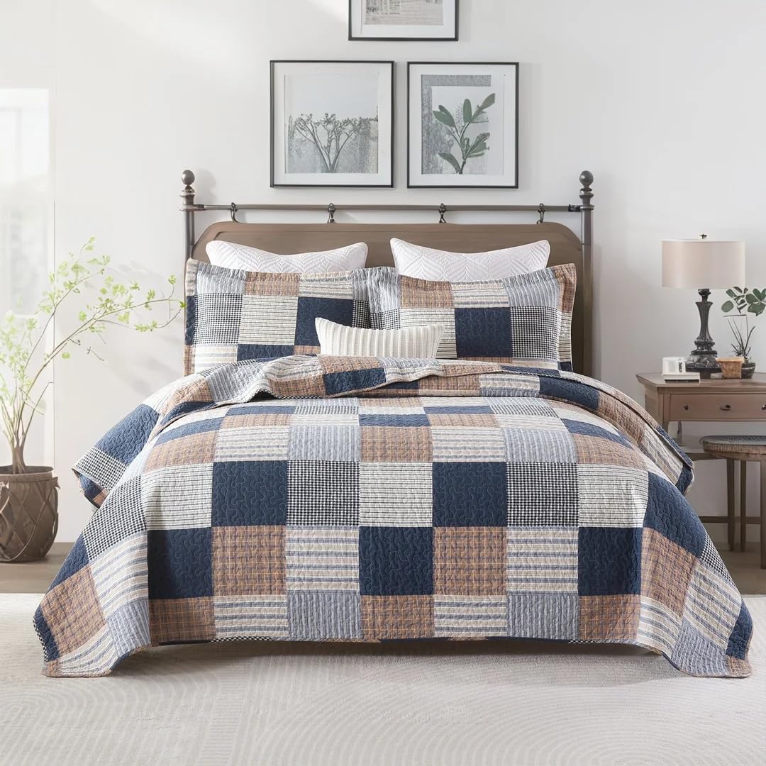 Edredón ligero y reversible para noches frescas con el juego de cama de algodón Uniclinens