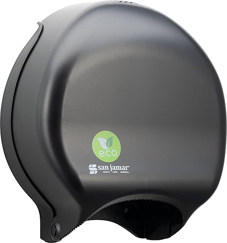 Miniatura 2 de San Jamar Ecologic - Dispensador de pañuelos de plástico reciclado montado en la pared con cero residuos para el hogar y la empresa, rollos de 9
