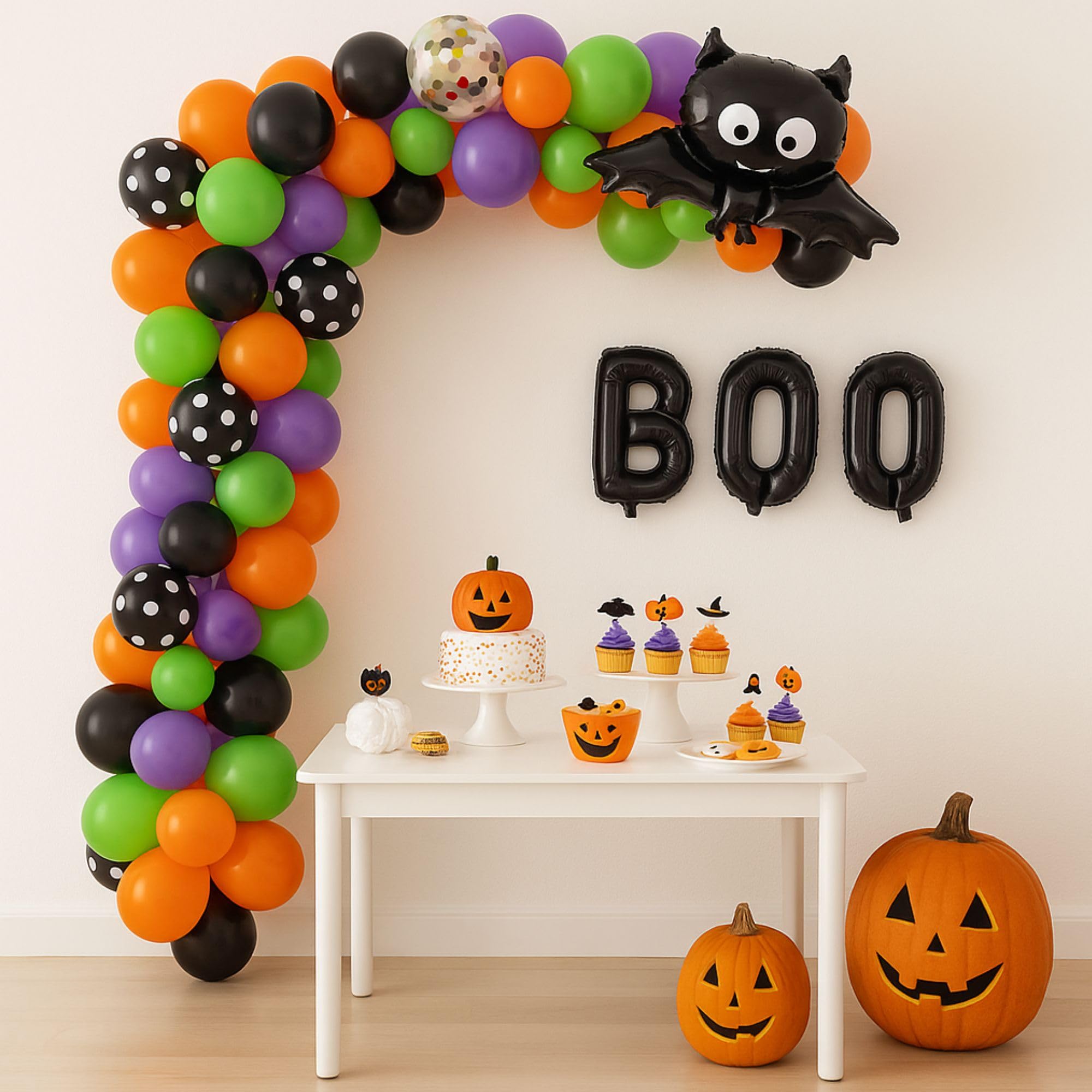 Zestaw Deluxe do łuku balonowego na Halloween / 93 sztuki