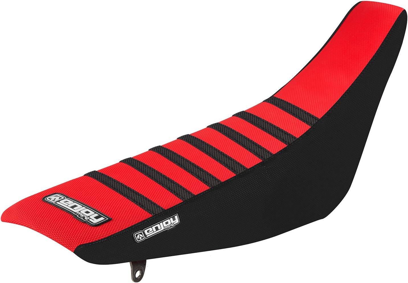 Enjoy Mfg Seat Cover - Compatible with Honda 2004-2014 CRF230 CRF 230 - Black Sides/Red Top/Black Ribs #149