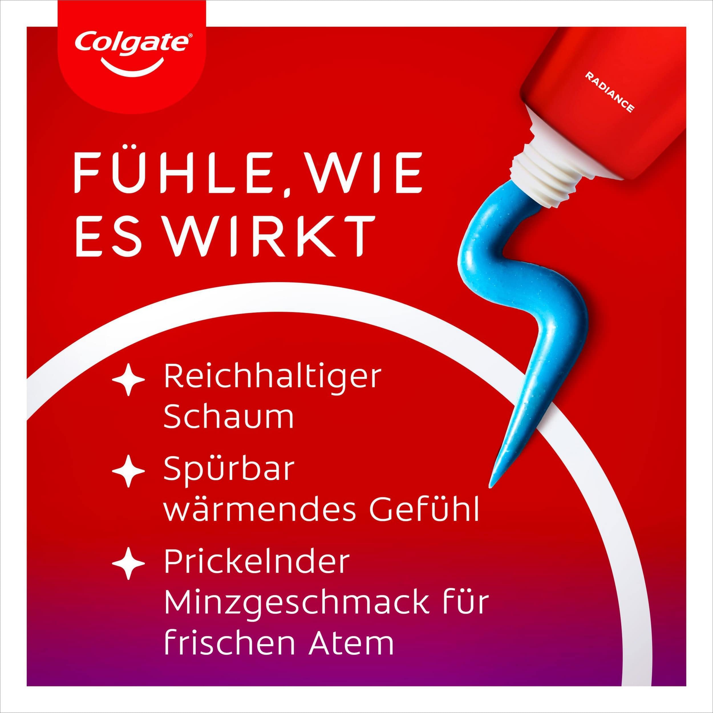 Colgate Max White Ultimate Radiance pasta do zębów 75 ml | natychmiastowe rozjaśnienie zębów* | Colgate pasta do zębów usuwa głęboko osadzone przebarwienia** | Delikatna dla szkliwa zębów