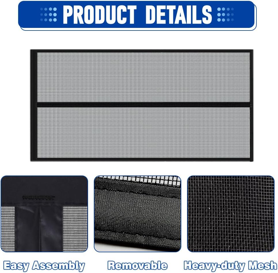 MACHSWON RV Screen Door Curtain, Compatible with Camper Vans, Travel Trailers, RVs, Fifth Wheels, and Other Recreational Vehicles with Door, 1 pc (33.46 x 80.71 inch)