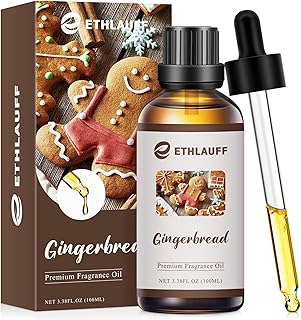 Gingerbread Fragrance Oil, 100ml Gingerbread Essential Oil for Diffusers for Home,Candle Scented Oils for Soap Making, Bat...