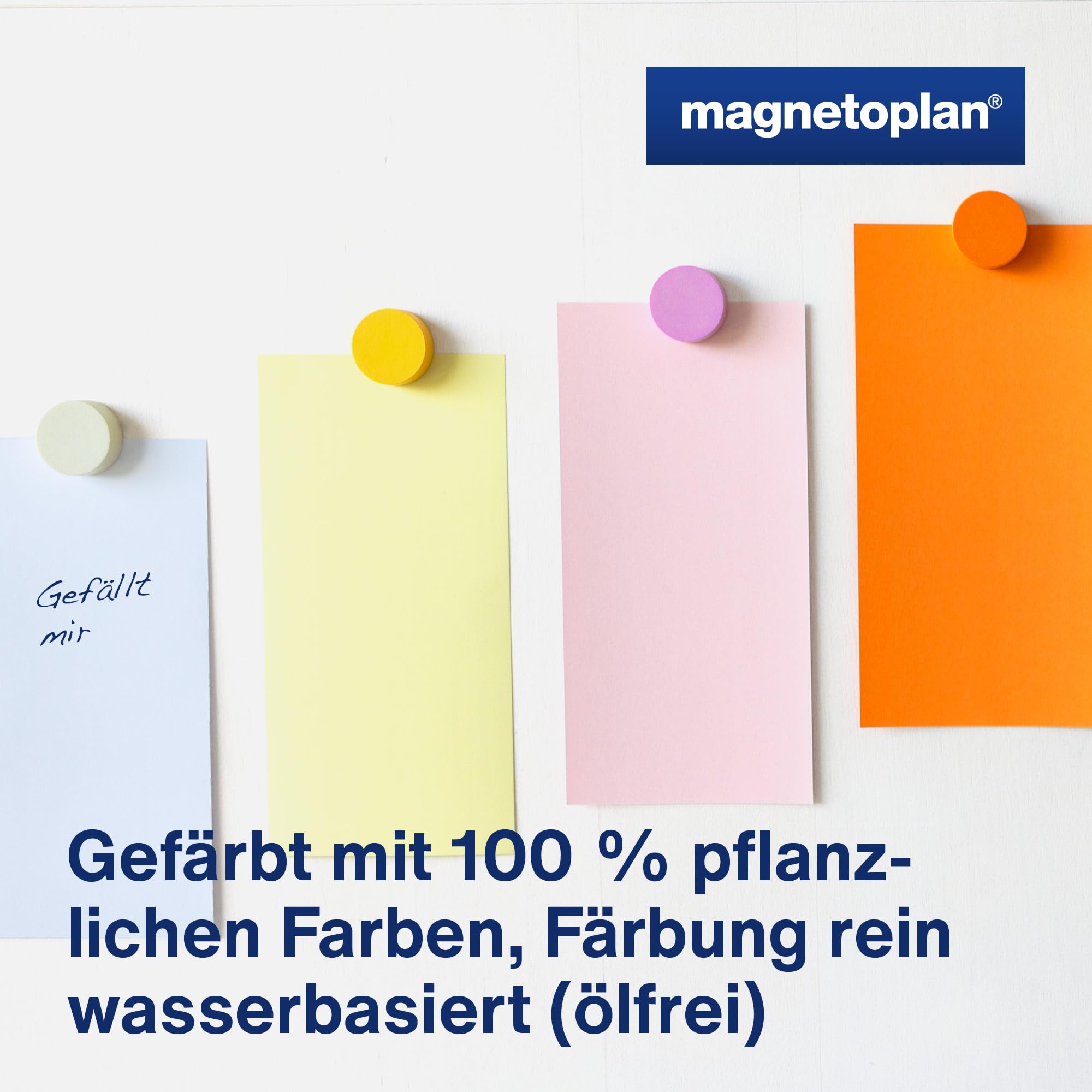 magnetoplan Moderationskarten, rechteckig | BxH 200x100 mm | 500 Stück | Kommunikationskarten in blau | Für Meetings und Präsentationen | FSC-zertifiziert