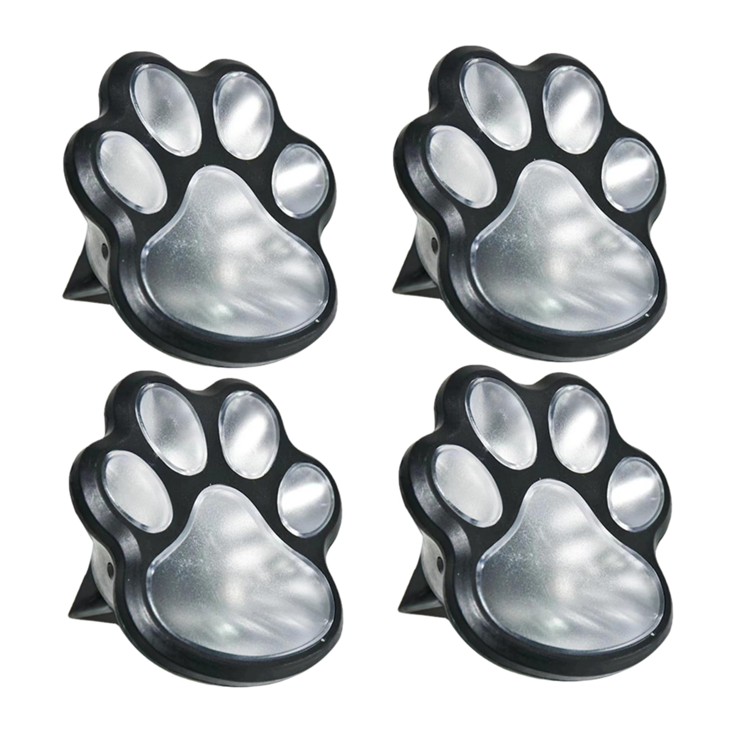 Gemuseeee 4Pcs Cat Paw Shape Solar Paw Print Lights Outdoor Solar Powered Garden Lights for Lawn Driveway Walkway Patio