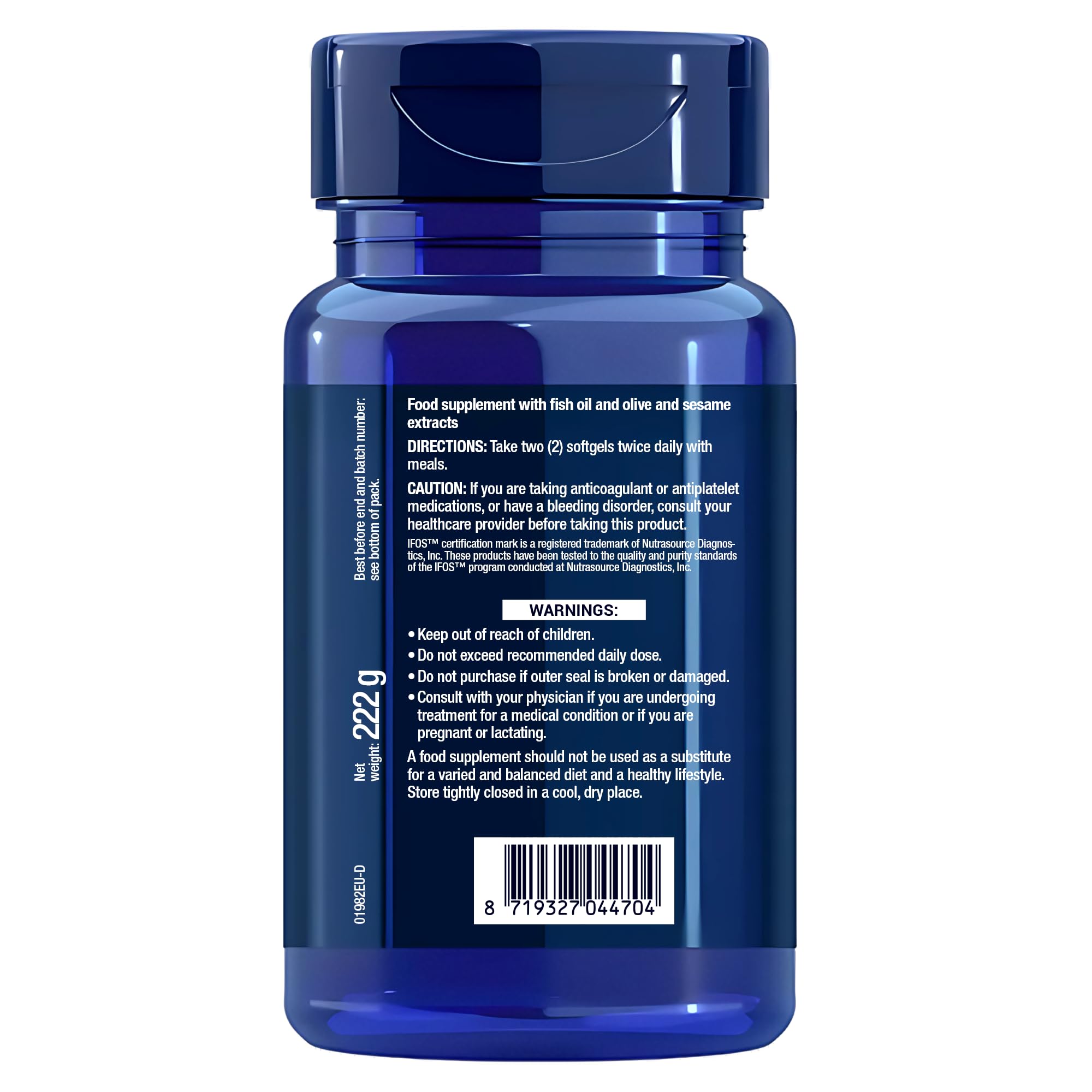 Life Extension - Super Omega-3 EPA/DHA 120 Kapseln - Sesam-Lignane, Olivenextrakt - Hochdosiertes Omega-3 für Herz- & Gehirngesundheit