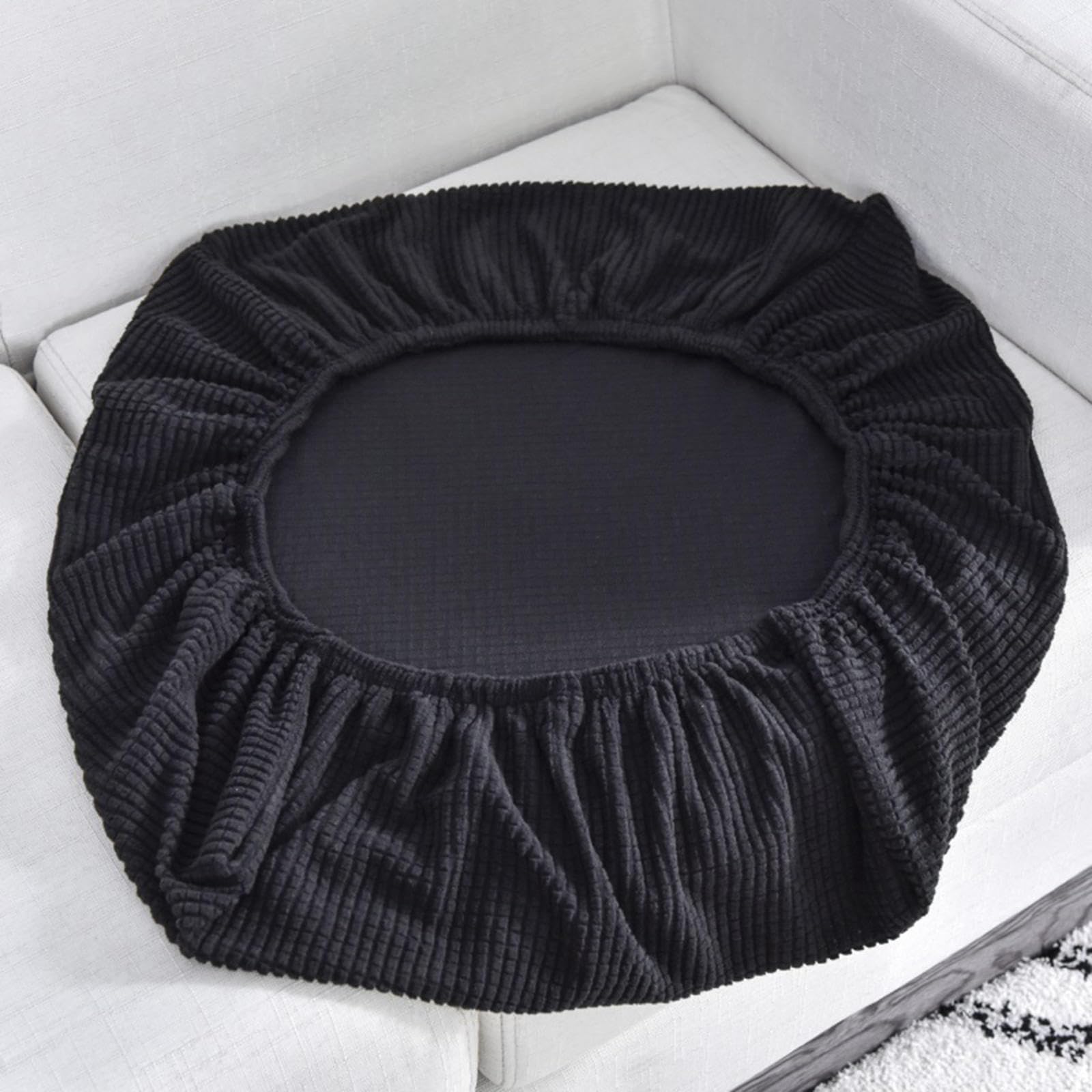 Sofa Cushion Covers Replacement,Stretch Sofa Seat Cover,1 2 3 4 Seater Highly Elastic Sofa Slipcovers for Living Room,L Shaped Corner Couch Seat Cover for Individual Cushion,Black-1seat(50-63cm)