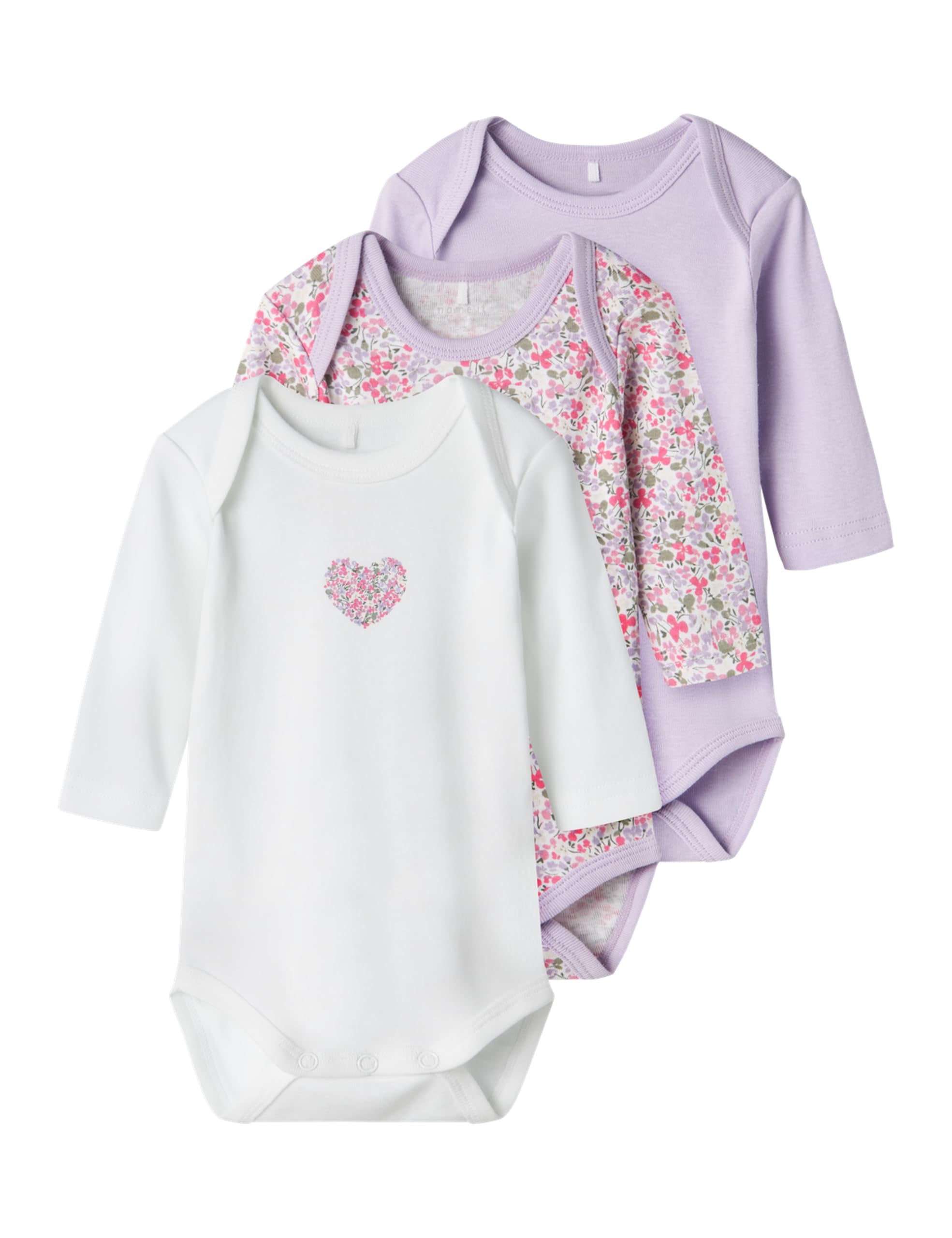 Nbfbody 3P Ls Lilac Petit Flower Noos