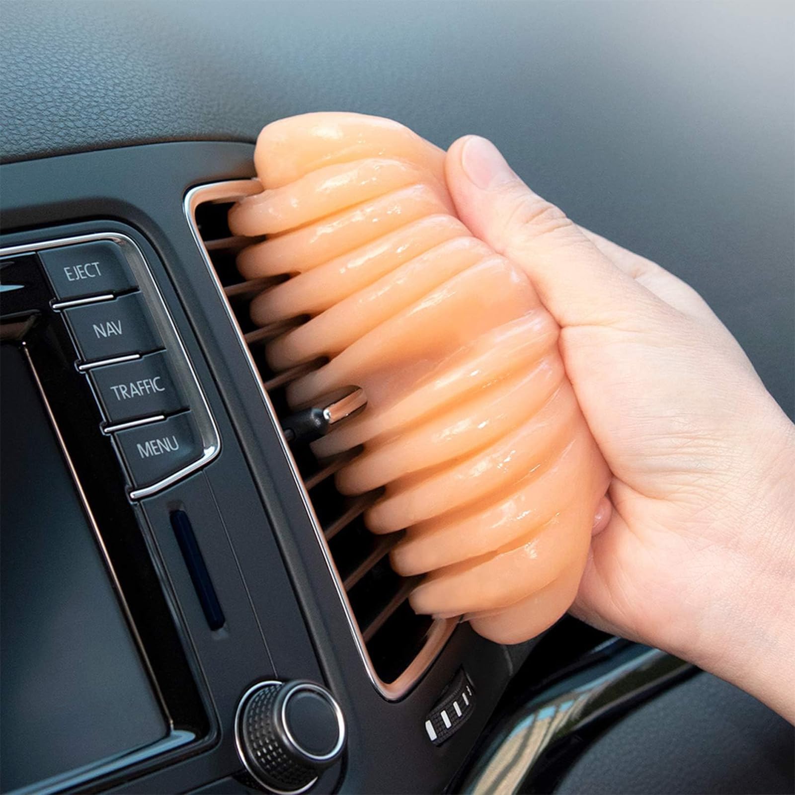 TICARVE Gel Cleaner, Slime, Car Cleaning, Air Conditioner, Dust, Crevice Cleaner, Garbage, Adhesive Cleaner, Cleaning Gel, Putty, Interior Equipment, Keyboard Cleaner, Non-Sticky Hand, Reusable Orange