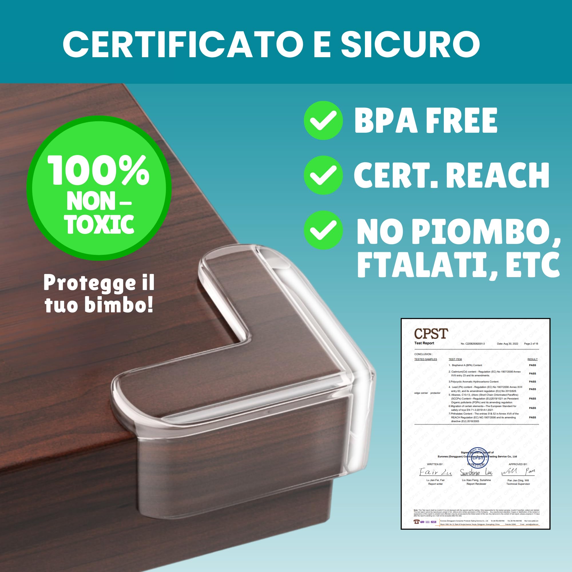 Paraspigoli Bambini Gomma Adesivo Acrilico EXTRA STRONG - Para Spigoli Bimbi Trasparenti Kit Sicurezza