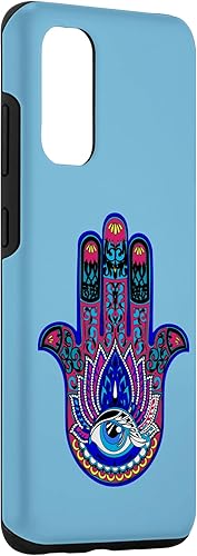 Miniatura 3 de Galaxy S20 - Funda gráfica con símbolo de Hamsa de mal de ojo azul