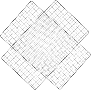 NUSITOU 2 Pçs Rede De Grelha De Malha De Aço Inoxidável Para Churrasco Ao Ar Livre Grelha De Churrasco Portátil Grelha De Acampamento Grades De Churrasco Grelha De Aço Inoxidável Grelha