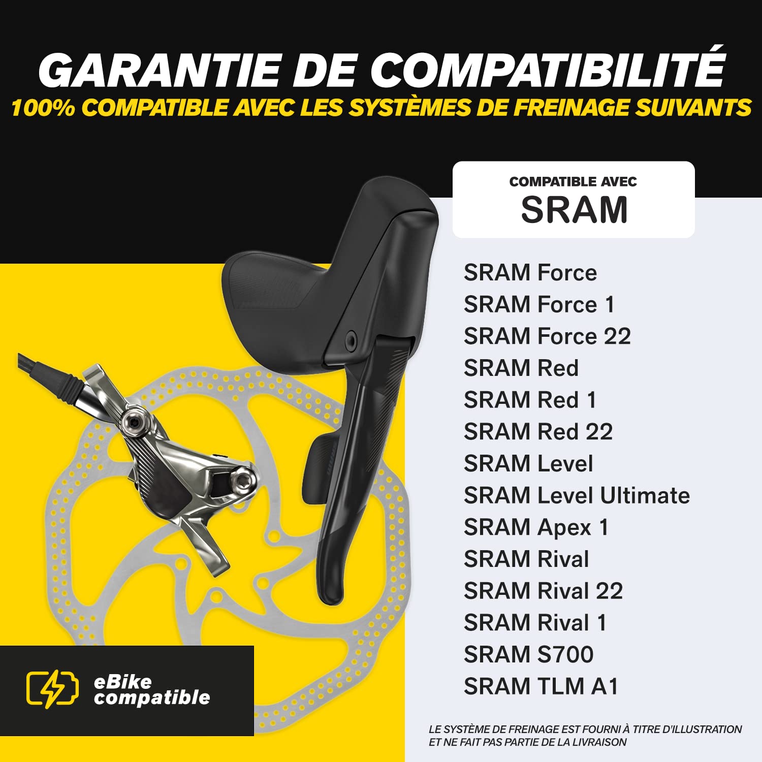 Lot De 4 Paires De Plaquettes De Frein à Disque Pour Vélo - Compatibles SRAM HRD, Rival, Force, Red - Freinage Silencieux Et Puissant - 5