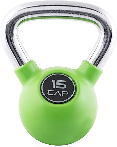 CAP Barbell Pesa rusa recubierta de goma con mango cromado