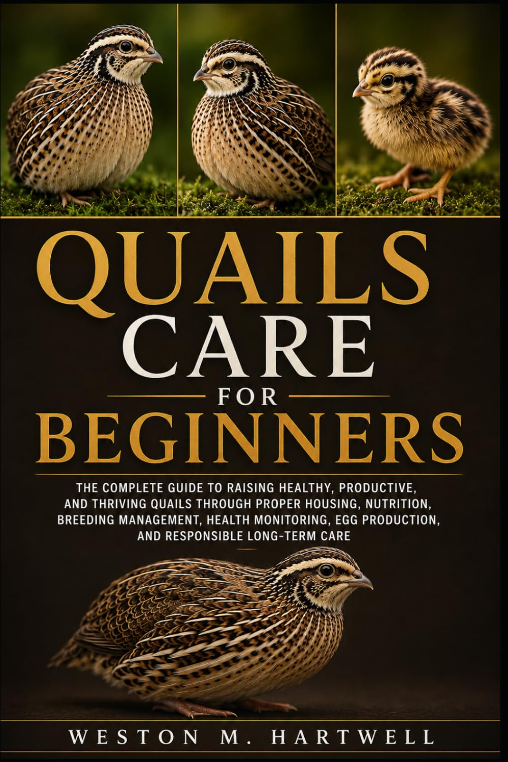QUAILS CARE FOR BEGINNERS: The Complete Guide to Raising Healthy, Productive, and Thriving Quails Through Proper Housing, Nutrition, Breeding ... Production, and Responsible Long-Term Care