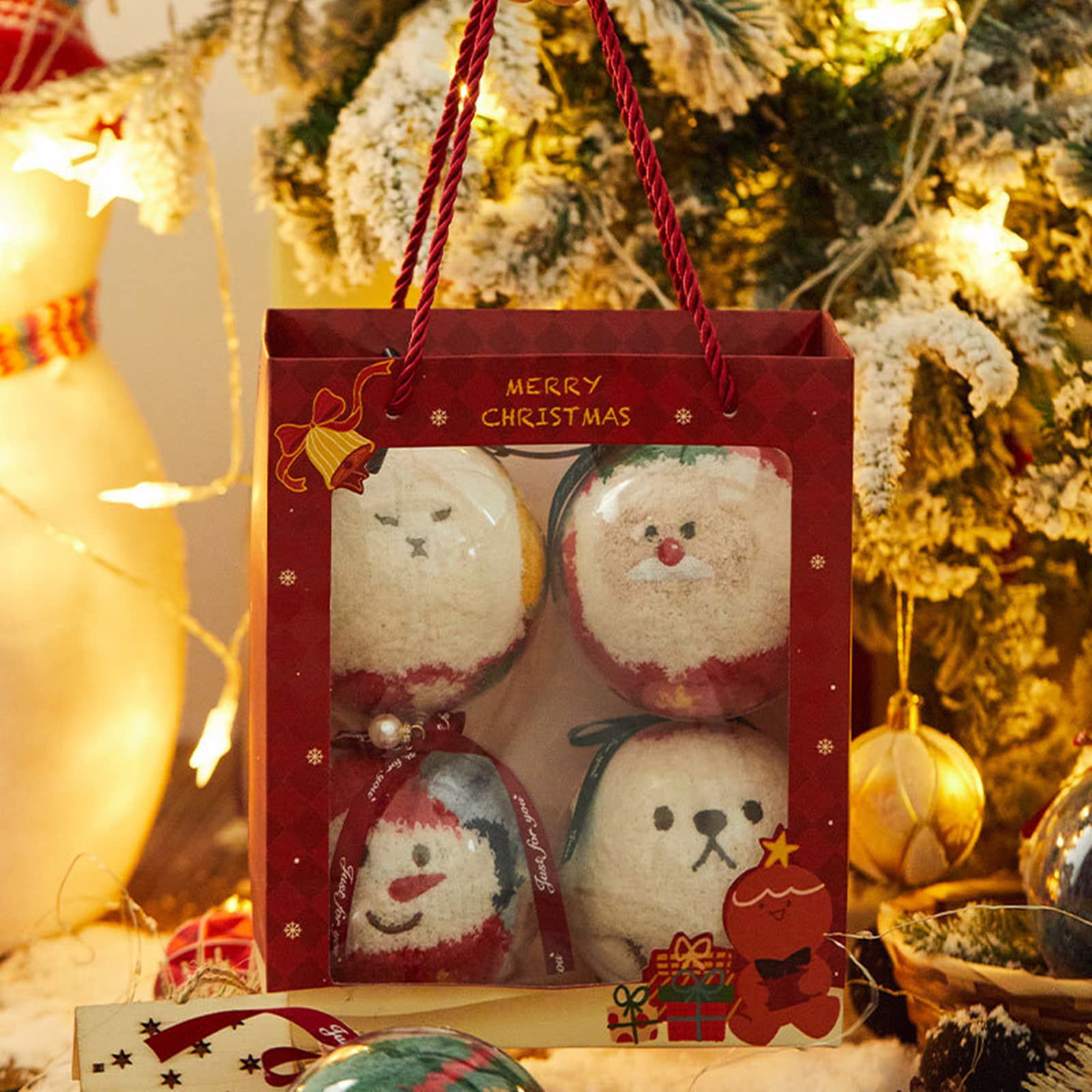 Bolas de Navidad Transparentes de Plástico 8cm, 20 Piezas con Cordón de 10M, Rellenables DIY para Decoración