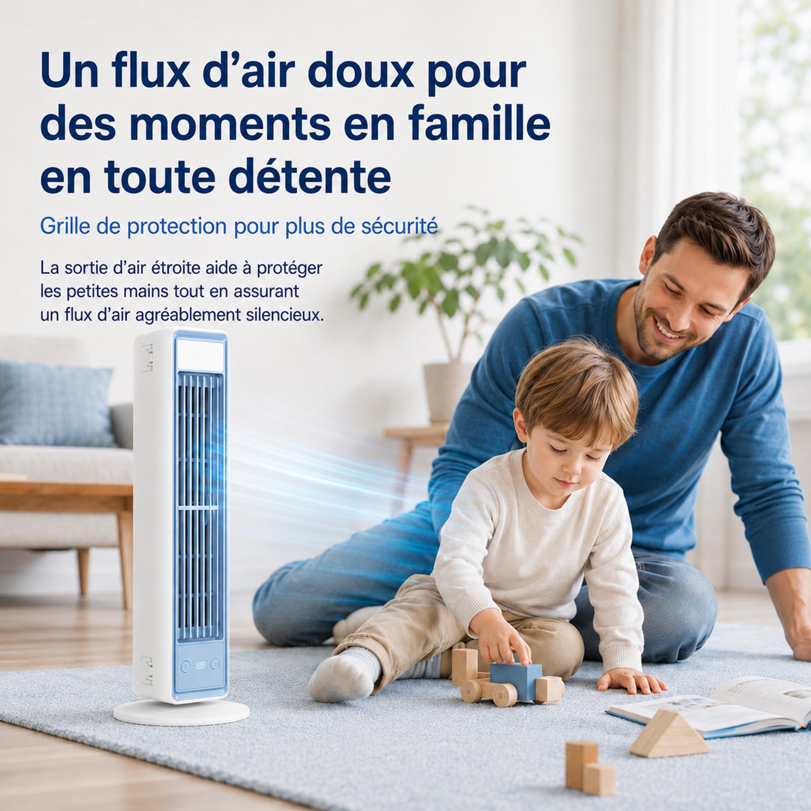 Polar Breeze Climatiseur, Mini Ventilateur Rafraîchisseur D'Air Personnel Avec Technologie CoolFlow™, Parfait pour le bureau, la chambre et la maison
