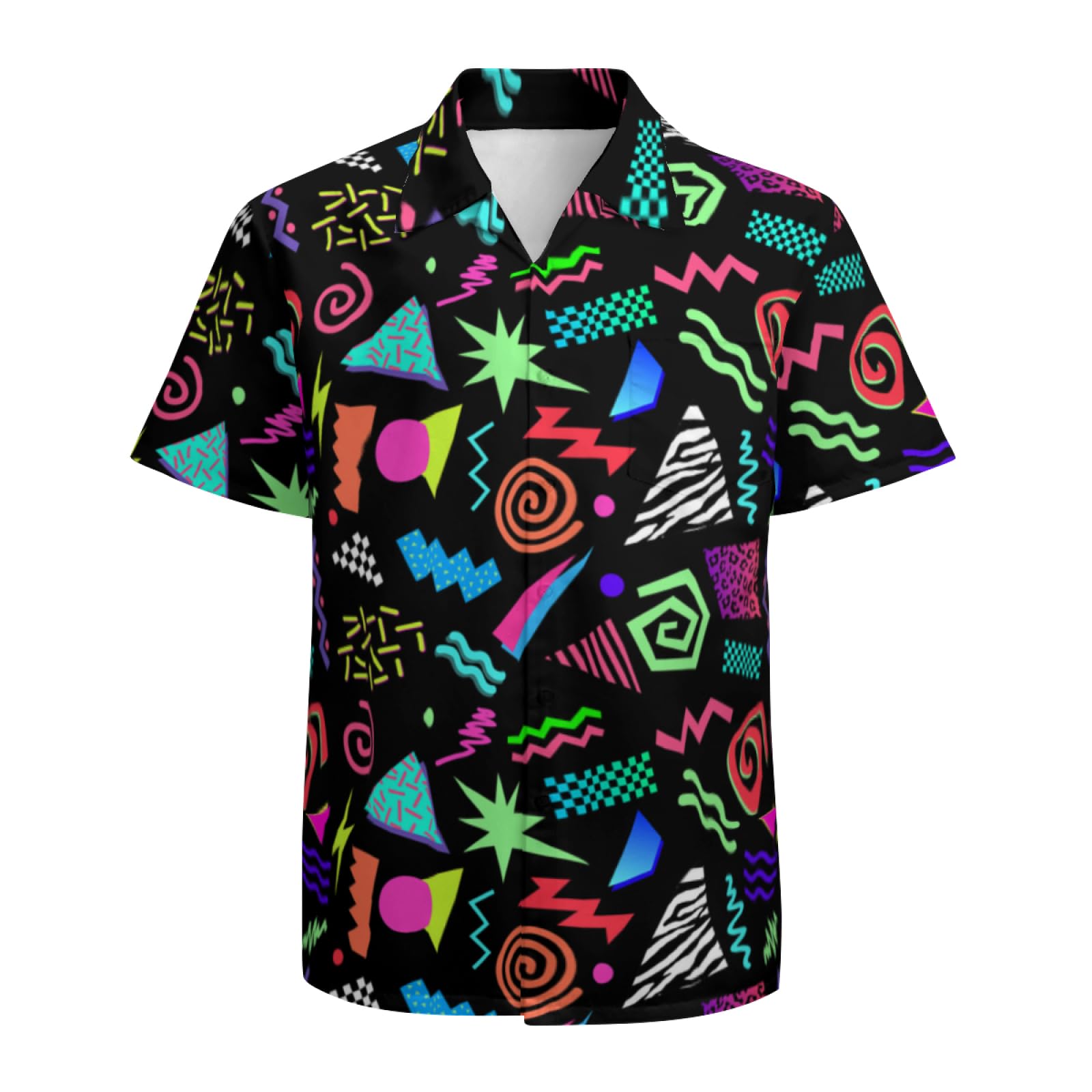 MelenkingMens Hawaiian Shirts Short Sleeve Button Up Beach Shirts