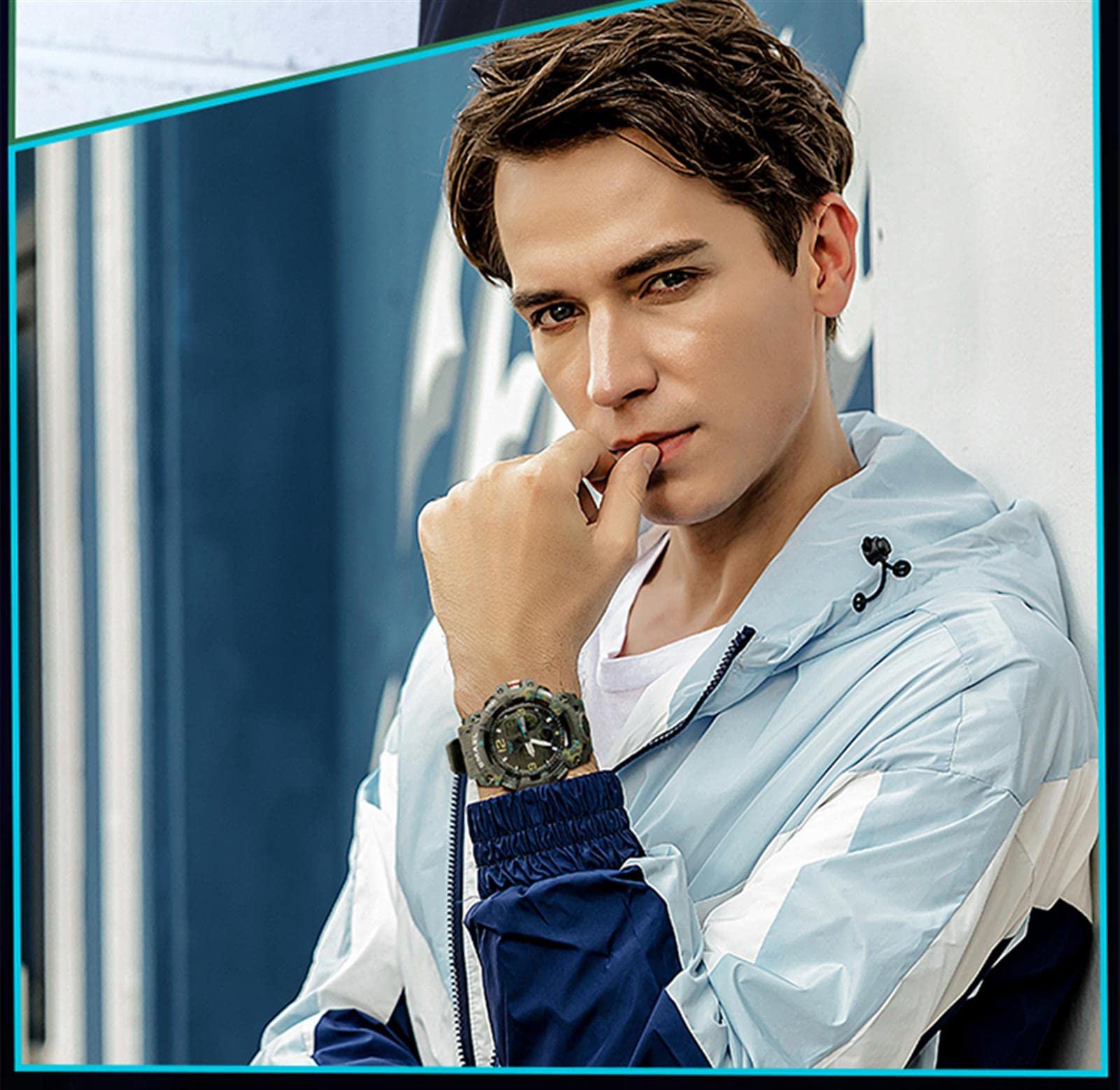 Montre Numerique Homme Etanche Waterproof Digital Militaire Montres avec LED Lumière Alarme Et Calendrier Date Course À Pied Homme Montre Bracelet