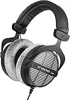 Vista 9 de beyerdynamic DT 990 Pro - Auriculares de diadema para monitor de estudio, sistema abierto, con cable (80 Ohmios, negro edición limitada)