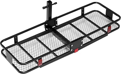 Miniatura 11 de VEVOR Transportador de carga de enganche de 60 x 20 x 6 pulgadas, capacidad de 500 libras con red de carga y bolsa de carga impermeable, cesta de