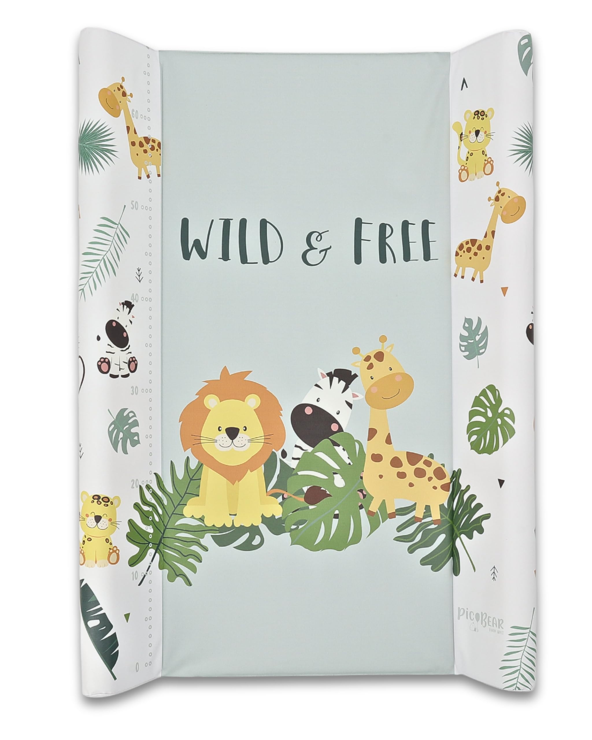 pic Bear Keil Wickelauflage - hochwertige OEKO-TEX Wickeltischauflage - pflegeleichte Wickelunterlage - Auflage Wickelkommode -50 x 70 cm - Wild & Free