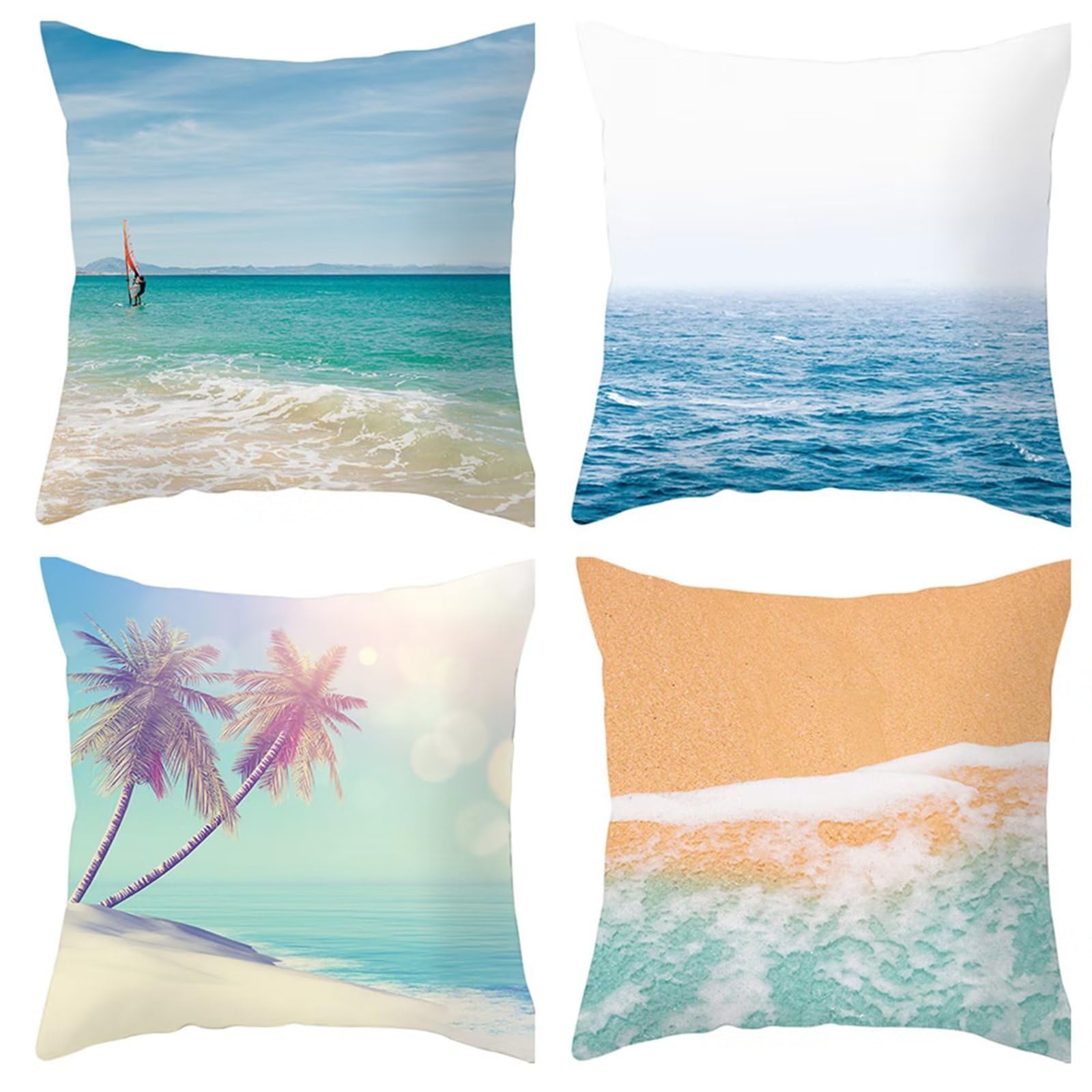 Set di 4 Fodere per Cuscini 80x80cm,cuscini per divano Spiaggia Giardino Esterno Fodere per Cuscini Decorativi Velluto Quadrate per Cuscino,per Casa Soggiorno Camera da Letto Divano YG1179