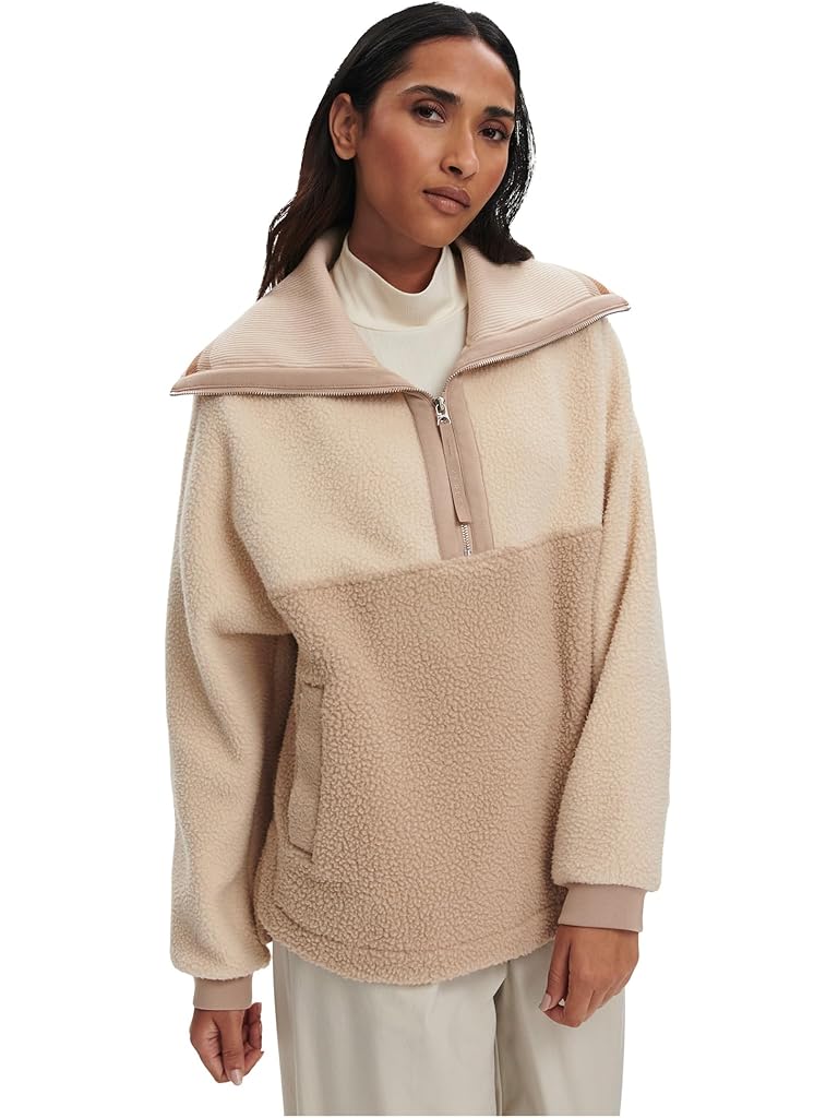 Beige Varley Carmine Relaxed 1/2 Zip