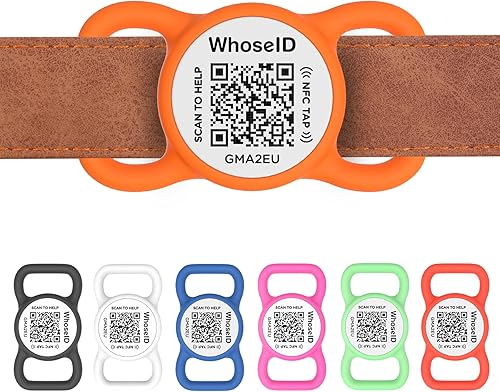 Miniatura 8 de WhoseID Etiqueta para perro con código QR con NFC, etiqueta de identificación de mascota personalizada, etiqueta de identificación de perro