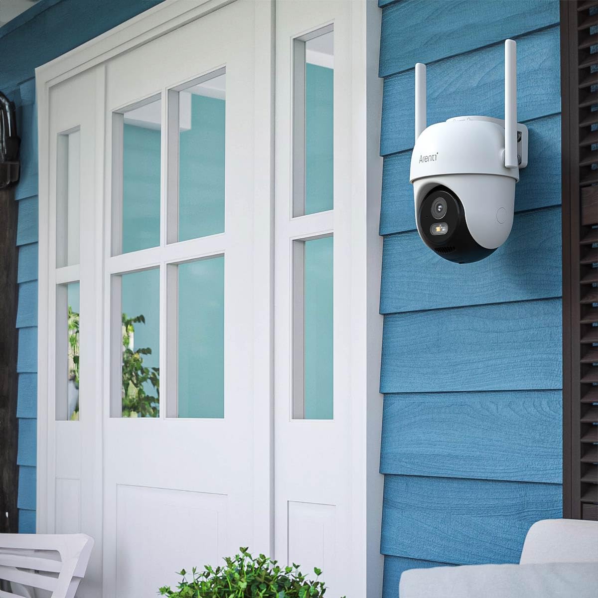 ARENTI OP1 4 MP Dualband WLAN Dome kamera do monitoringu z funkcją obrotu i pochylenia, automatycznym śledzeniem i podwójnym systemem alarmowym