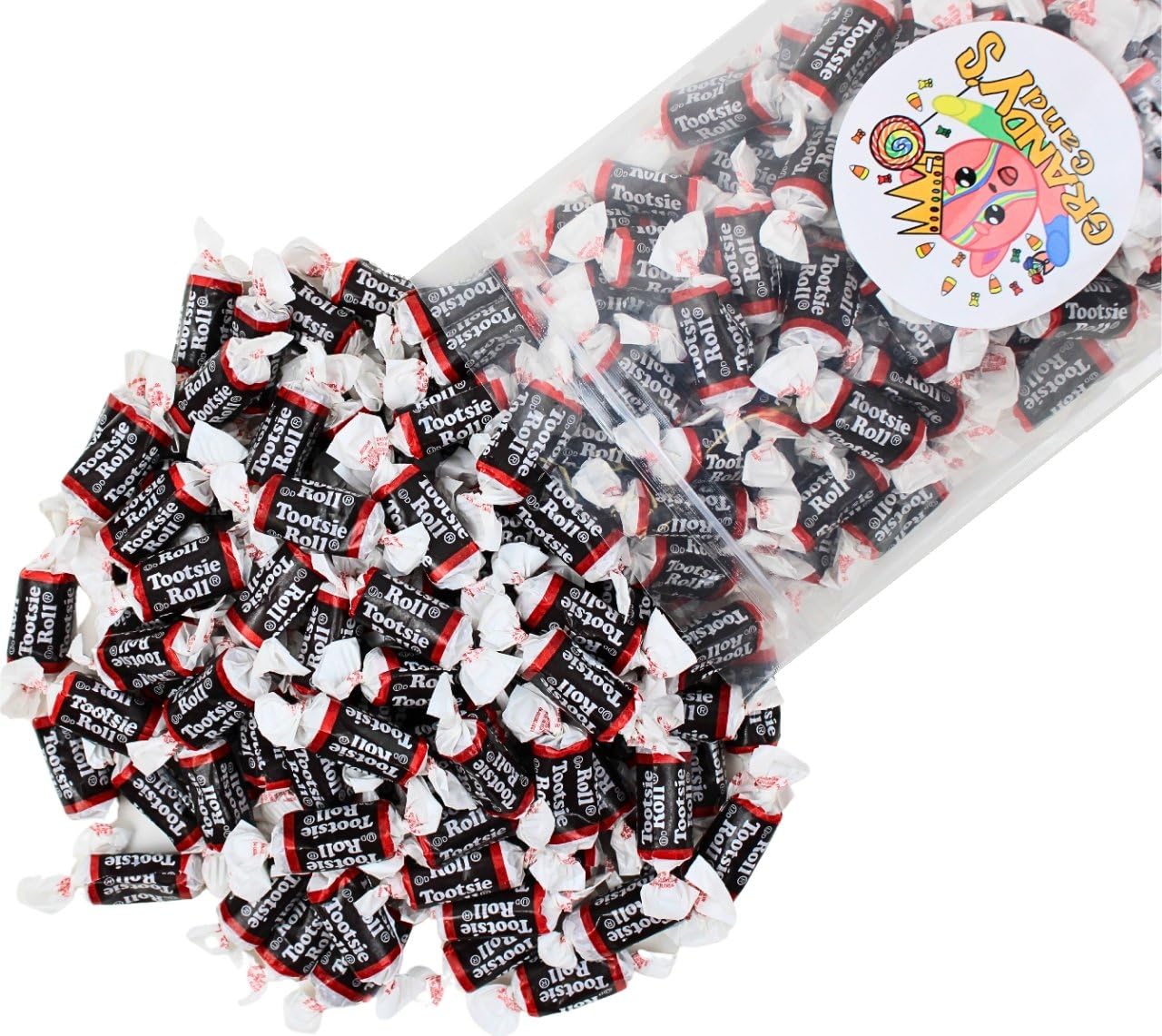 Mini Tootsie Roll Chews, Individually Wrapped, Bulk Candy, Chocolate (3 Pounds)