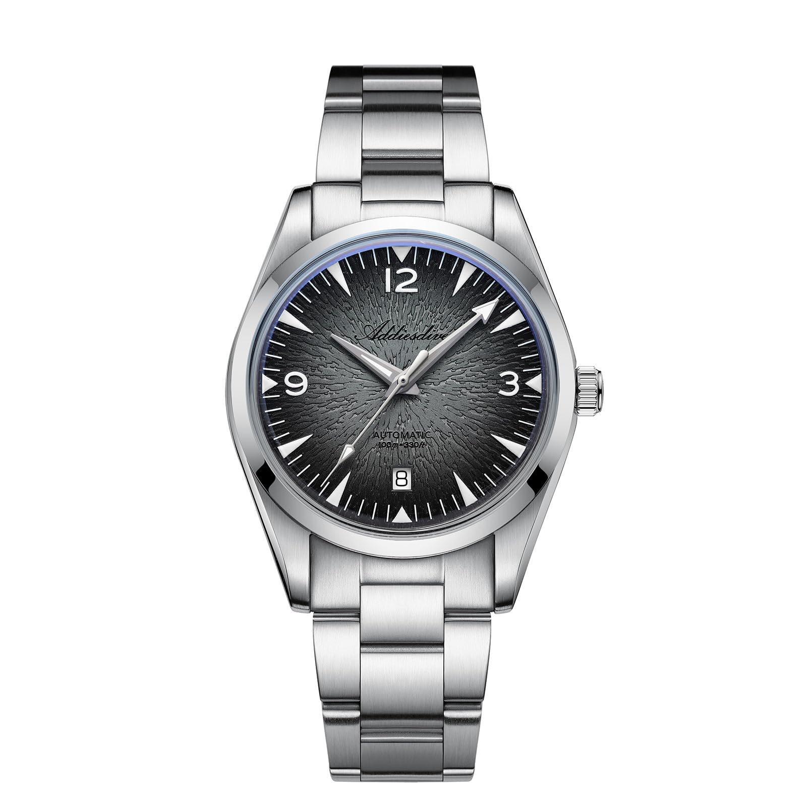 ADDIESDIVE Mens Watch Automatic NH35/8215 200M Luminous Easy to Read Dial Wrist Watch Minimalist Fashion Simple Watch Analog Date with Leather Strap and Bracelet