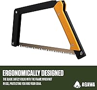 Vista 4 de AGAWA - BOREAL15-Sierra plegable de 15 pulgadas con hoja de sierra multiusos - Equipo de camping para senderismo, pesca, caza, bushcraft y kit