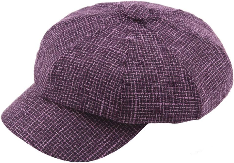 Plaid Newsboy Cap for Woman Retro Flat Baker Hat Ladies Casual Spring Autumn Vintage Gatsby Caps