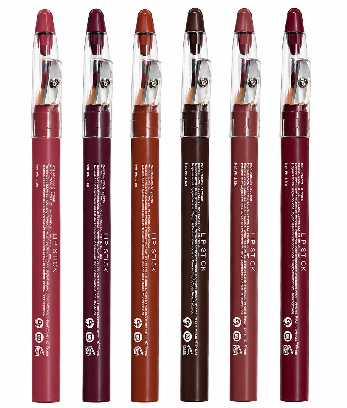 6 Shades Matte Lip Liner & Lipstick Combo Set | 2 in 1 Waterproof Lip Pencil Collection | Long Lasting Smudge Proof Lip Colors for Women-image-16