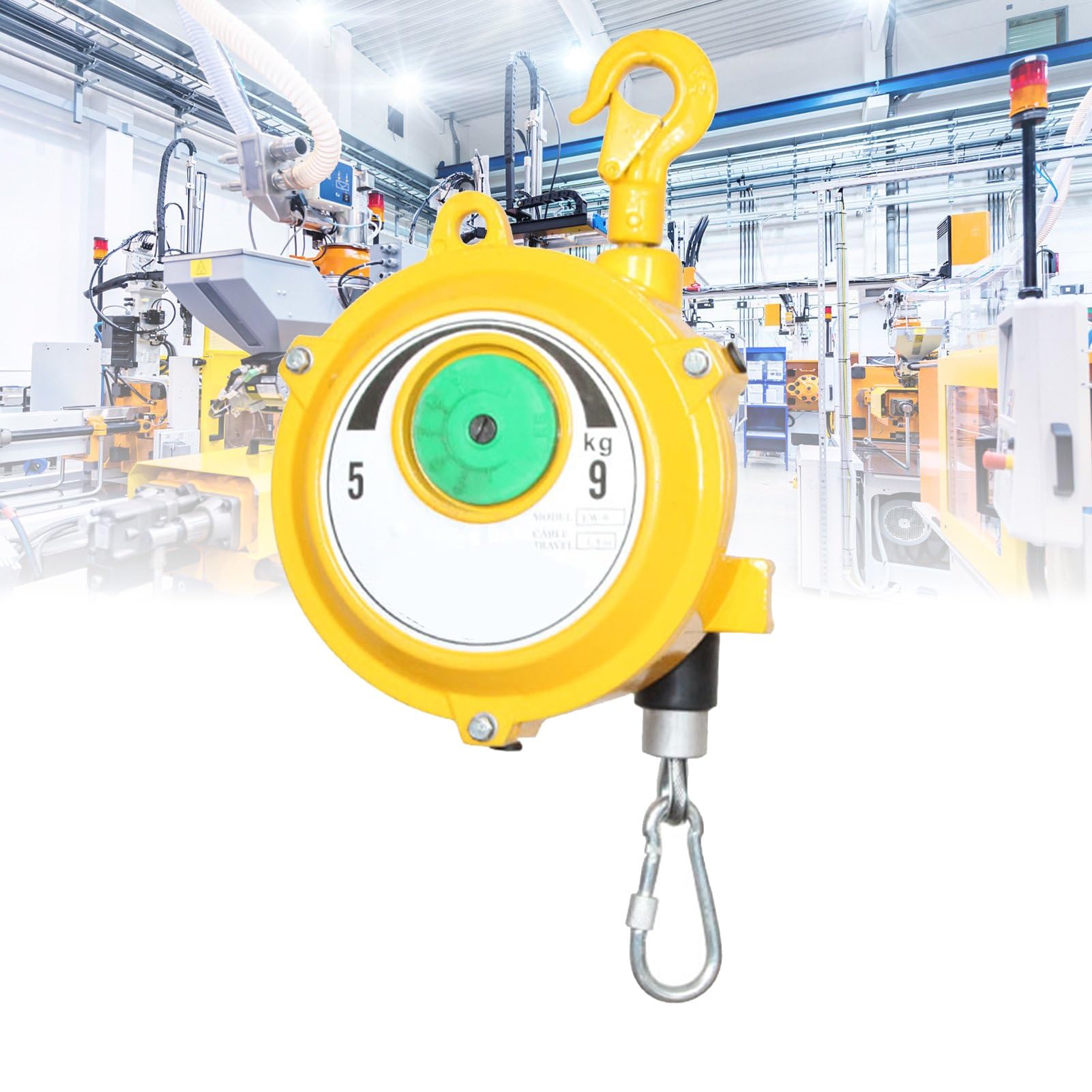1pc Retractable Spring Balancer Tool Holder with Adjustable Hook and Wire Rope for Workshop and Automotive Equipment(5-9kg)