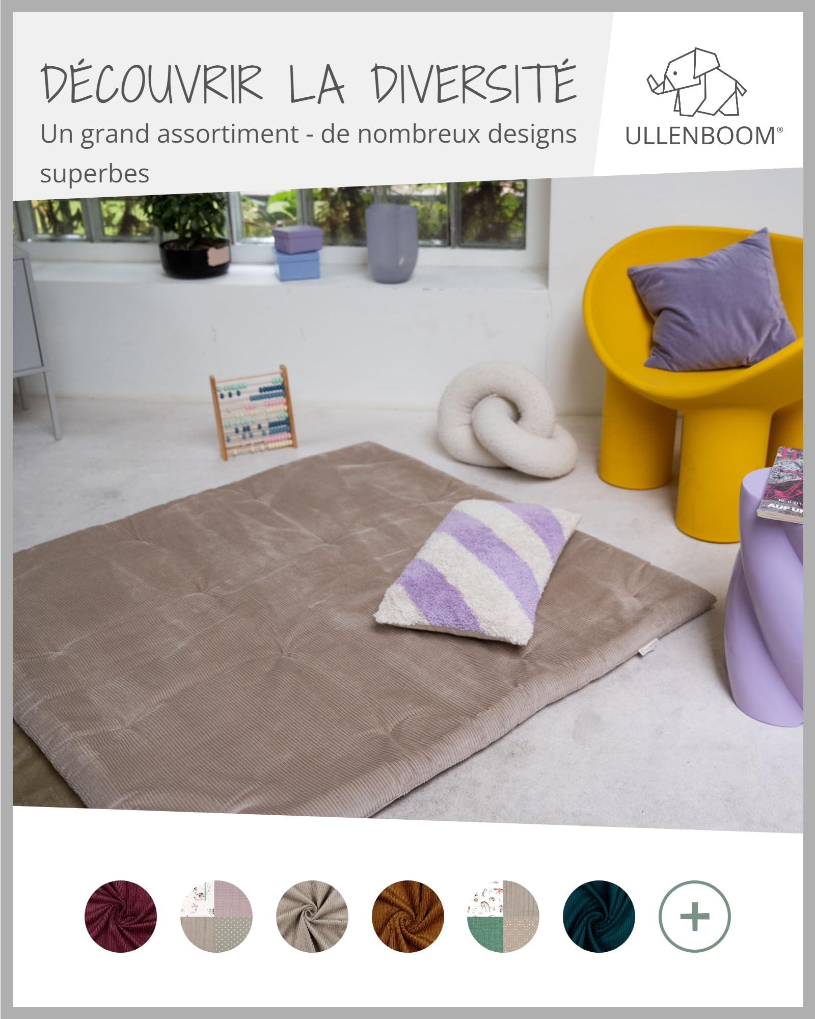ULLENBOOM Couverture Emmaillotage Bébé - Idéal comme Couverture Siège Auto Bébé, Chancelière Universelle pour Poussette, 0-9 Mois, Pour l'automne et l'hiver, Velours Côtelé Sable