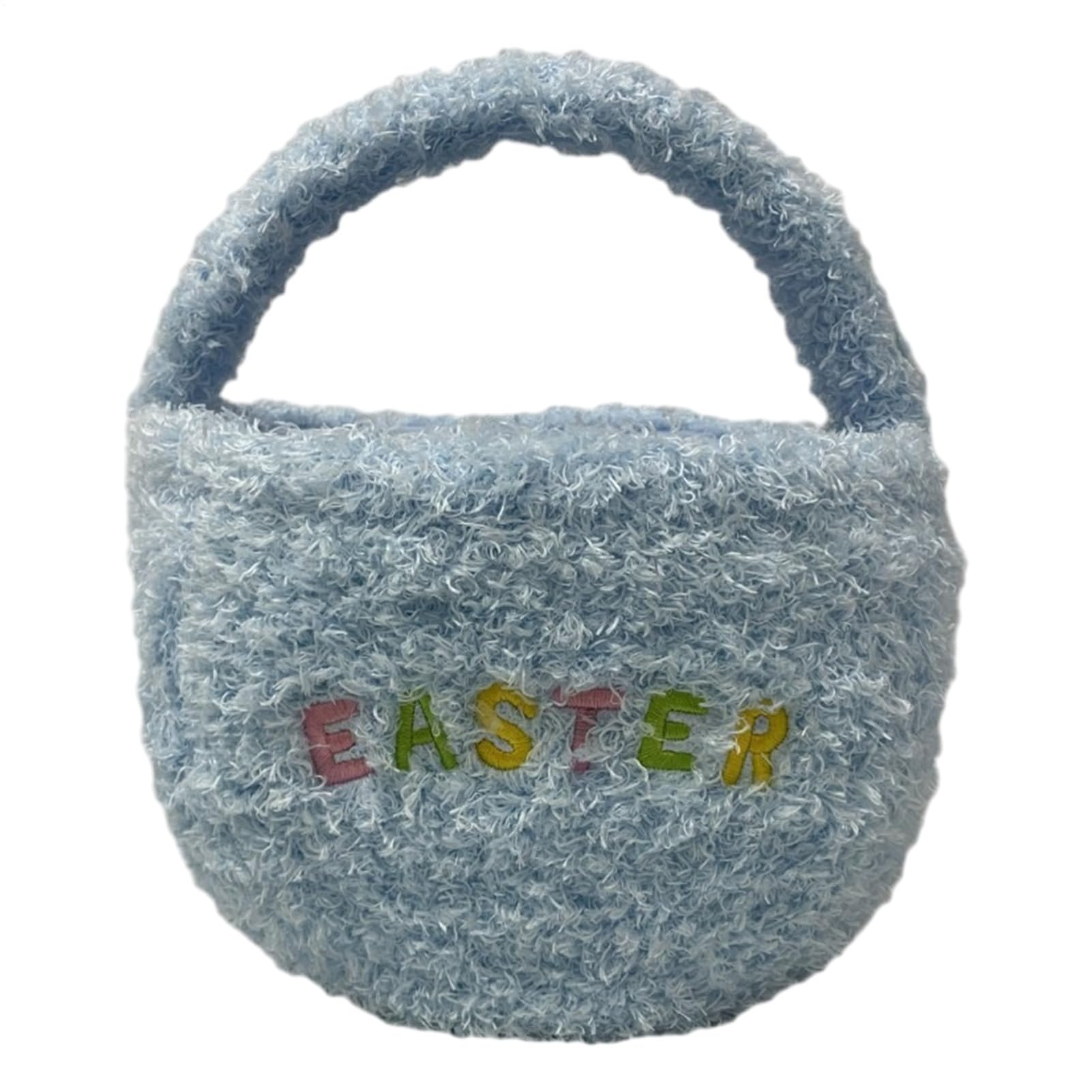 Cesta de Pascua de peluche para caramelos, decoración de casa y oficina