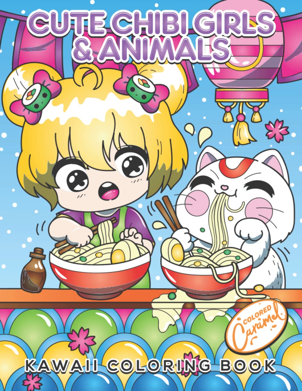 Cute Chibi Girls and Animals Kawaii Coloring Book