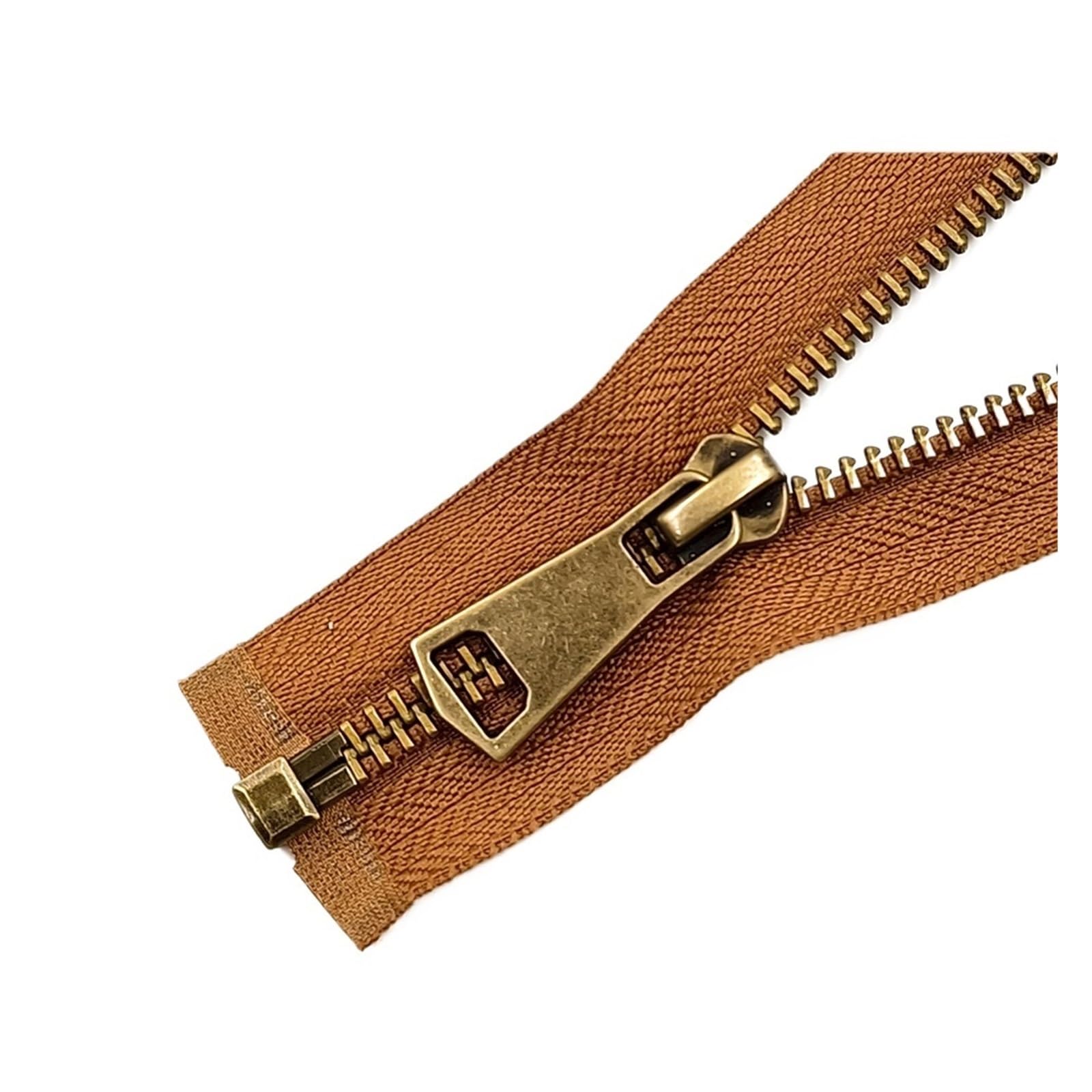 ZPFDSG Zip 5# Colorful Open-End Auto Lock Copper Metal Zipper Diy Handcraft For Clothing Pocket Garment Sewing Shoes Bags(Brown,10cm)