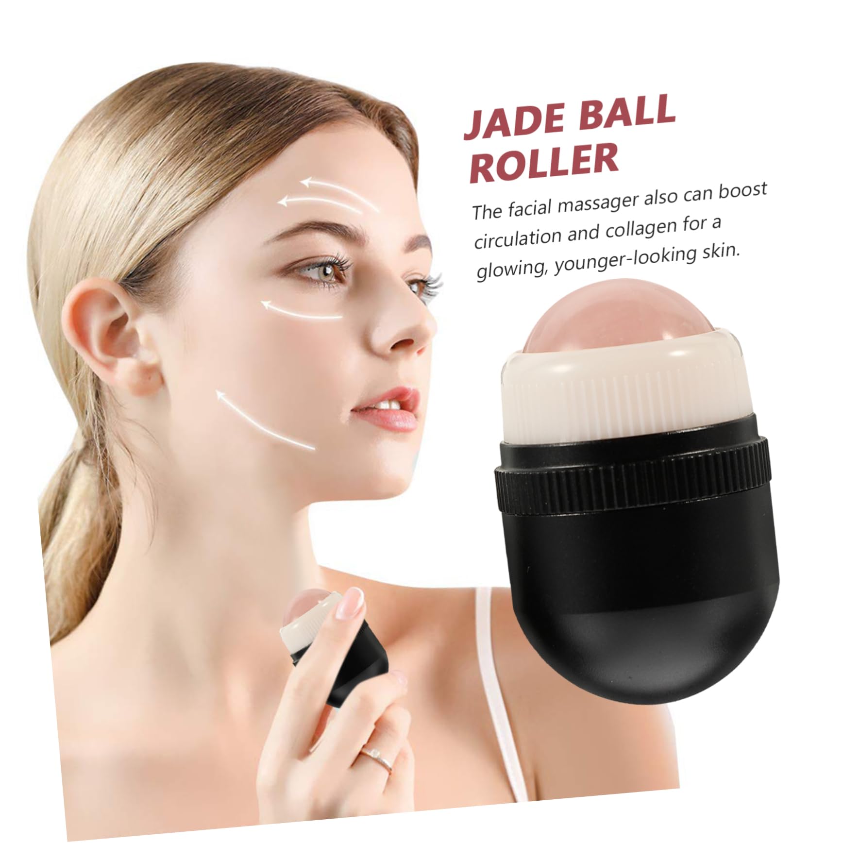 FRCOLOR 2 Juegos De Rodillos Faciales Portátiles De Jade: Herramienta Gua Sha Antienvejecimiento Accesorios Para El Cuidado De La Piel