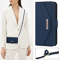 Vista 4 de Jaorty Funda cruzada para iPhone Xs/iPhone X con correa de cordón ajustable, soporte para tarjeta de crédito de 5.8 pulgadas, bolso de piel