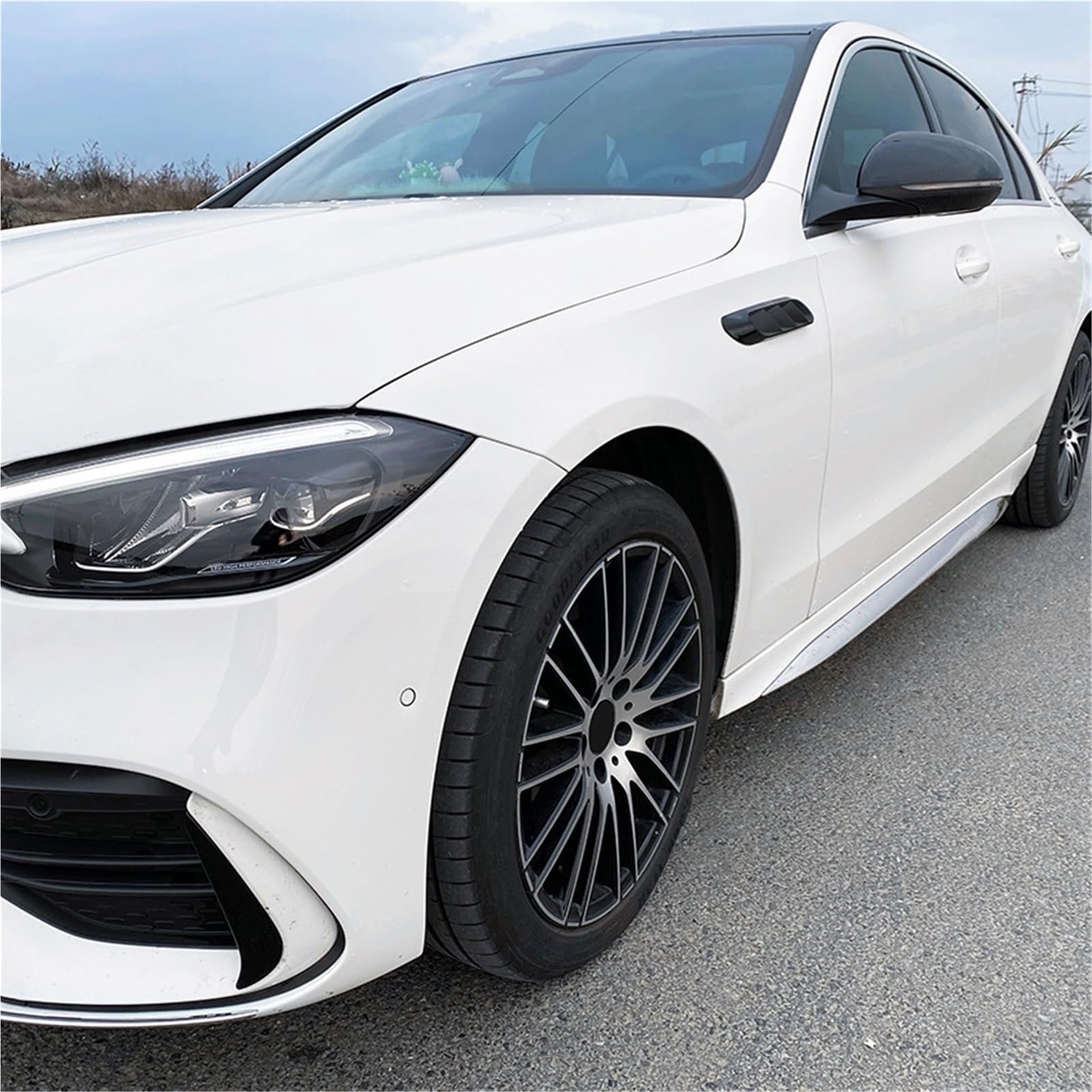 Do klasy C W206 2022 + C200 C260 Kratka wlotu powietrza | Modyfikacja naklejki samochodowej wylotu powietrza(Piano black)